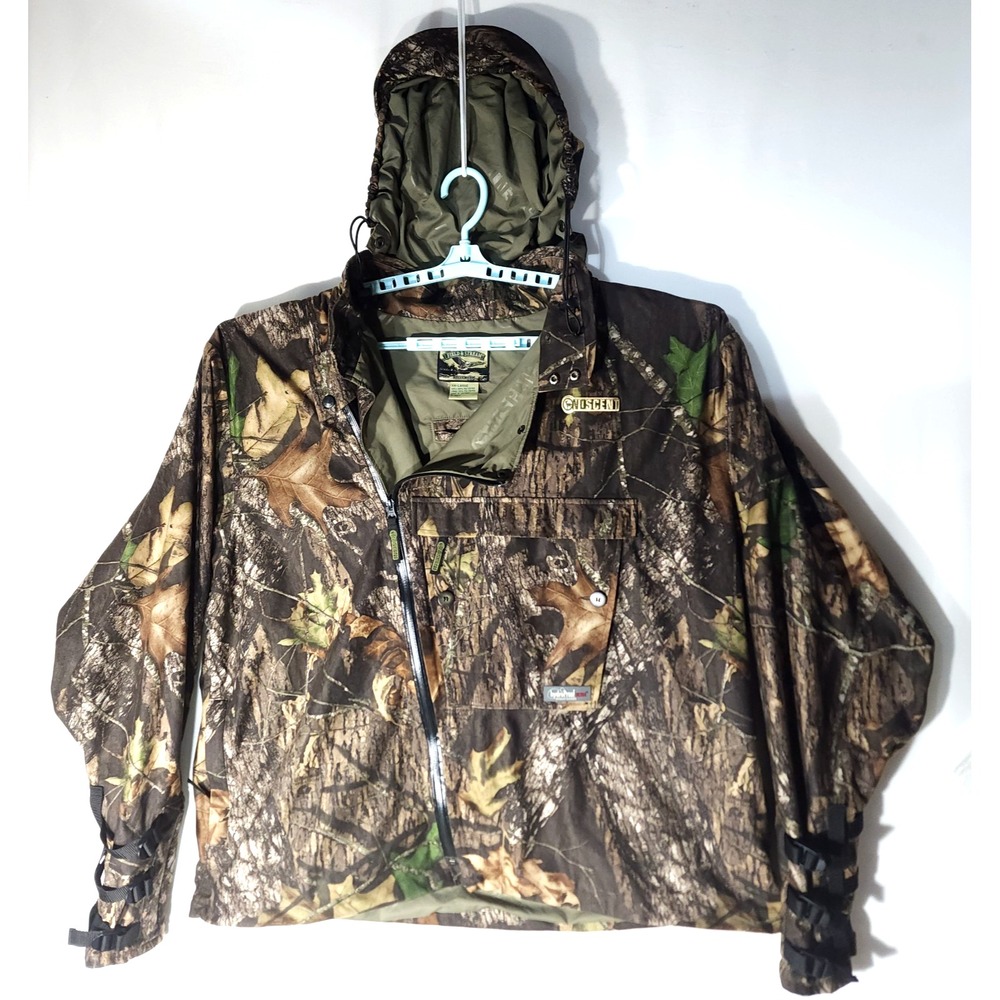 Field & Stream No Scent‎ Mossy Oak Hunting Jacket Sz- XXL, w/ Forearm Bow Straps